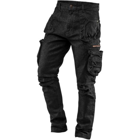 Pantalon de travail Denim NEO TOOLS 81-229 5 poches Noir Taille L (1/5)