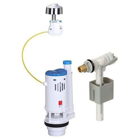 Kit de chasse d'eau - NOVOBAIN - Avec mécanisme et robinet - Débit 3/6L - Hauteur réglable (250 a 510 mm) - Accessoires inclus (1/5)