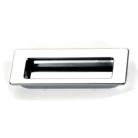 Poignée cuvette Inlay 145x50mm chromé brillant - ESTAMP - 3701400 (1/2)