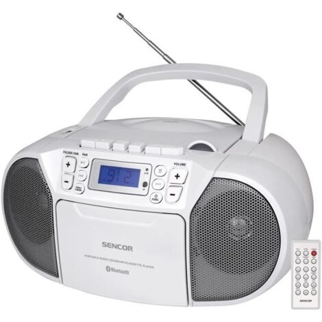 Lecteur CD / Casettes - SENCOR - SPT 3907 W - 4 W - Bluetooth - Blanc (1/2)