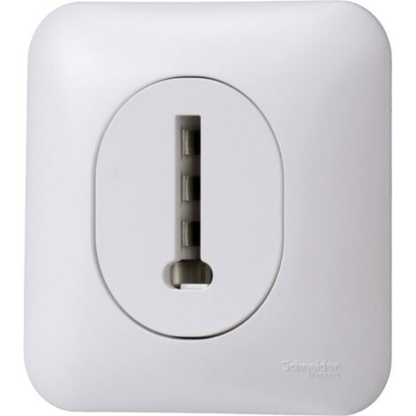 Prise téléphonique T 8P Schneider Electric Ovalis S260496 Anthracite mat (1/2)