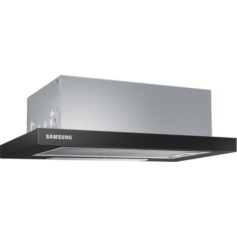 Samsung – Hotte aspirante extensible 60 cm NK24M1030IB – Débit d'air 392 m³/h – Émissions sonores 71 dB – 3 niveaux de puissance – Filtre aluminium et charbon