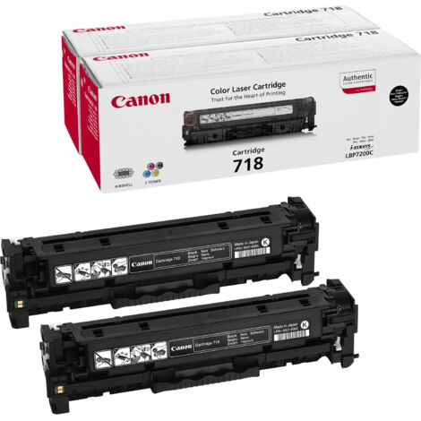 Canon Toner LBP-7200Cdn noir CRG718Bk 6800 (2x3400)p 2662B005 2-pack (2662B005)