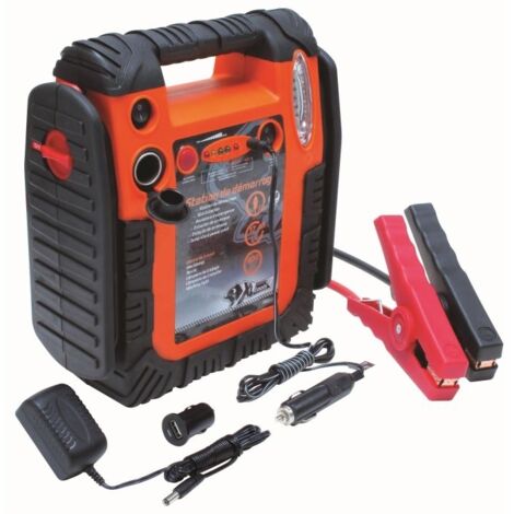 Station de démarrage 12V 17Ah – Puissance de pointe 600A – Lampe LED 5 – Pour véhicules et équipements 12V – Xl Perform Tools