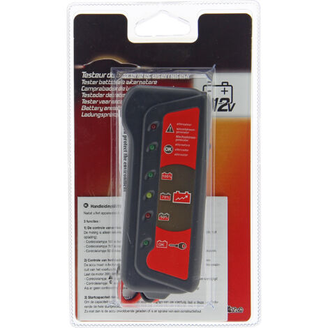 Testeur chargeur batterie 12V XLTECH 4 fonctions avec câbles 60 cm (1/3)