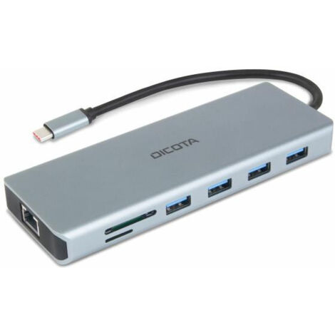 DICOTA D32065 hub & concentrateur USB 3.2 Gen 1 (3.1 Gen 1) Type C Argent (1/5)
