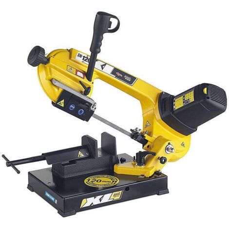 Femi – Scie à ruban métal portative – Moteur 1200W – Vitesse réglable 30 à 80 m/min – Coupe max 120mm pour métal et plastique - SN 120 XL