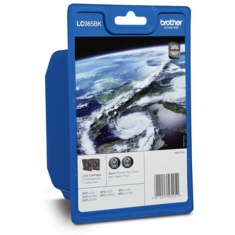 brother Cartouche d'encre DCP-J7000 J7500 J9000 LC985BKBP2 noir 300p 2 pcs (1/3)