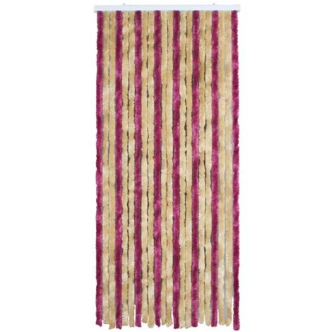 Morel Chenille Florence rideau de porte vanille et griotte