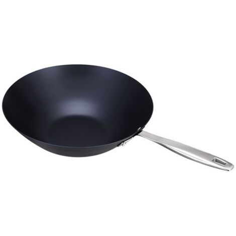 Poêle wok Beka Maestro 31 cm acier carbone bleu 3,5 L 2 mm compatible induction (1/5)