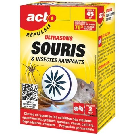 RETRO Répulsif ULTRASONS SOURIS - Insectes rampants - Araignées (1/5)