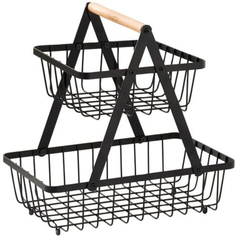 CORBEILLE FRUITS 2 PANIERS LACOR - 61124 (1/3)