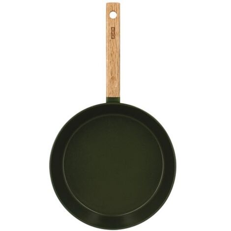 OGOLIVING - ECTOR POELE 28CM KAKI MANCHE BOIS (1/5)