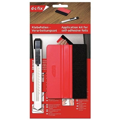 Kit d'installation pour films décoratifs adhésifs sur verre – Outil de pose avec raclette à feutre – Application sans rayures – D-C-Fix