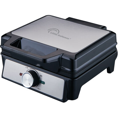 Little Balance Power Gaufres 8816 Machine à gaufres 1600 W 2 gaufres liégeoises inox noir sans PFAS (1/4)