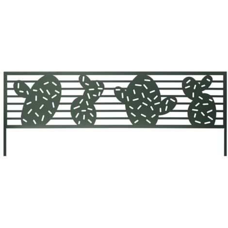 Nortene – Bordure métal décoratif à planter cactus – Longueur 1 m, hauteur 0,40 m – Couleur bleu/vert, épaisseur 0,8 mm (1/2)