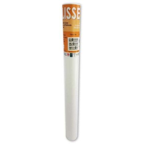 Revêtement mural de rénovation intissé blanc prêt à peindre SANS MARQUE rouleau lisse 120 g/m² 1 x 15 m (1/2)