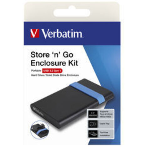 Boitier externe - VERBATIM - Store'N'Go USB 3.2 - SATA - 2,5 - Noir