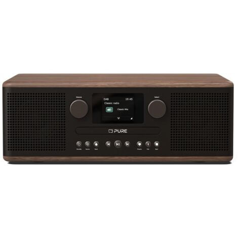 Lecteur CD & radio numérique - PURE - Classic C-D6 - Café Noir/Noyer