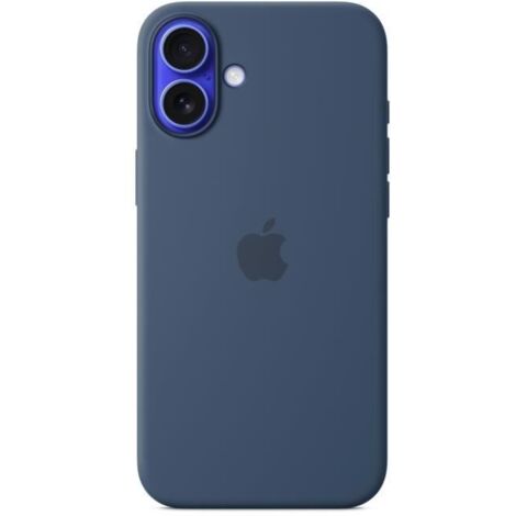 Coque en silicone avec MagSafe pour iPhone 16 Plus Denim (1/4)