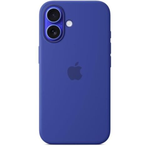 Coque en silicone avec MagSafe pour iPhone 16 Outremer
