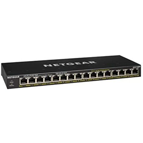 Netgear GS316PP 16x Gigabit Switch 10/100/1000MBit Metallgehäuse Befestigungskit (1/5)