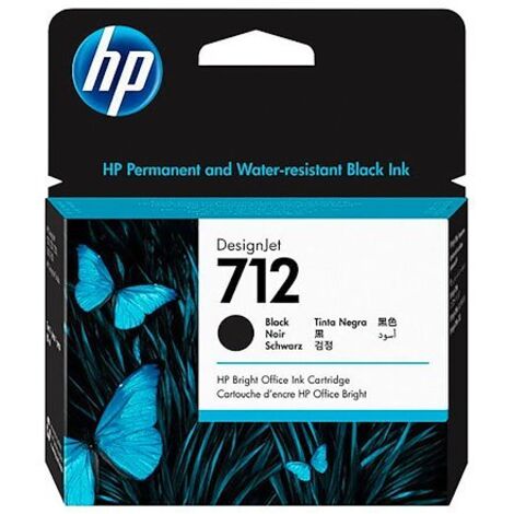 HP 712 80-ml Black DesignJet Ink Cartridge cartouche d'encre 1 pièce(s) Original Rendement élevé (XL) (1/5)