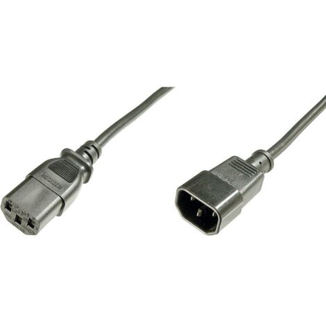 Câble de raccordement Digitus alimentation [1x Secteur mâle C14 - 1x Secteur femelle C13] 1.20 m noir X46564 (1/4)