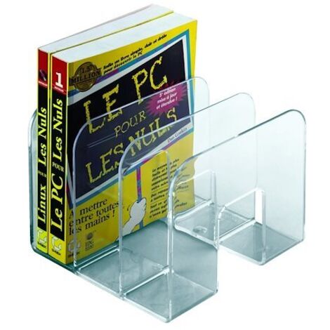 Durable Organisateur de bureau moderne transparent 3 compartiments (1/2)