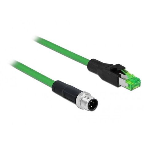 Delock 85438 RJ45 / M12 Câble réseau, câble patch SF/UTP 2.00 m vert 1 pc(s) Y409123 (1/4)