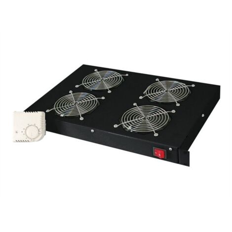 Unité de ventilation DIGITUS pour rack 19` (1HE), ou montage sur le toit dans l`armoire serveur et réseau (1/3)