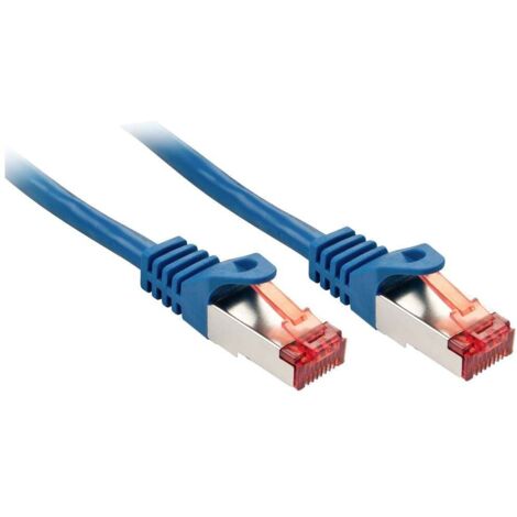 LINDY 47357 RJ45 Câble réseau, câble patch CAT 6 S/FTP 7.50 m bleu 1 pc(s) S235262 (1/4)