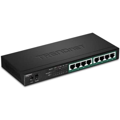 TRENDnet TPE-TG83 Commutateur Gigabit PoE+ 8 Ports, Budget d'alimentation PoE 65 W, cap... (1/5)