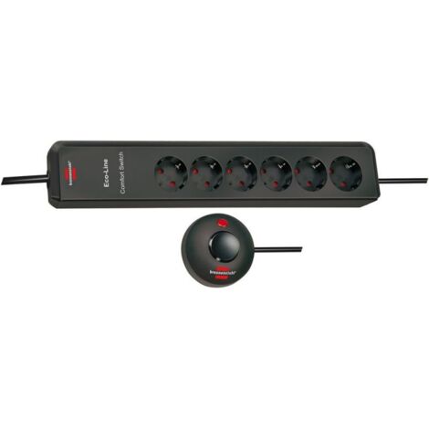 Brennenstuhl Eco-Line Comfort Switch Multiprise Anthracite 2m (1/4)