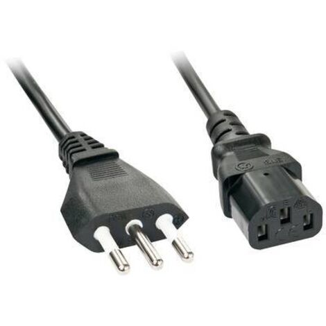 Câbles - Alimentation LINDY 2m IEC mains Cable italy Italian mains plug -IEC320 C13 (1/2)