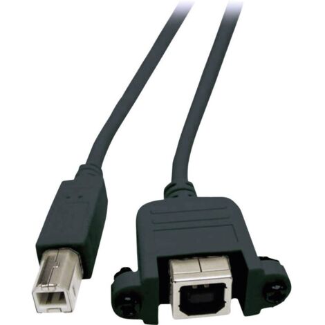 EFB Elektronik Câble USB USB 2.0 USB-B mâle, USB-B femelle 1.00 m noir vissable K5293SW.1V2 R68430 (1/3)