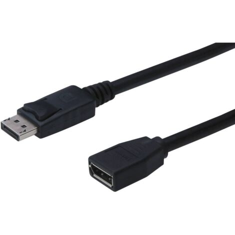 Rallonge Digitus [1x DisplayPort mâle - 1x DisplayPort femelle] 2.00 m noir R02343 (1/4)