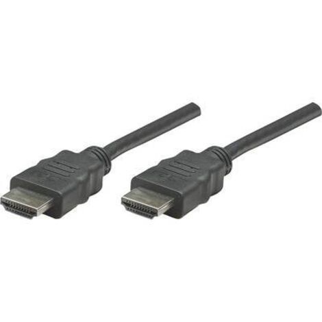 Câble de raccordement Manhattan HDMI Fiche mâle HDMI-A, Fiche mâle HDMI-A 7.50 m noir 353274 4K UHD Câble HDMI Y433361 (1/3)