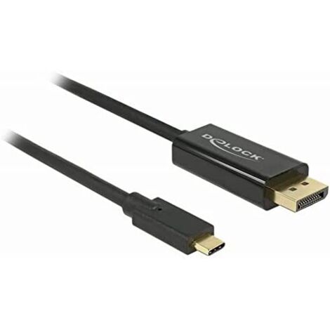 Câble adaptateur Delock USB-C® / DisplayPort USB-C® mâle, Fiche mâle DisplayPort 1.00 m noir 85255 contacts dorés Câble d'afficheur USB-C® C697001 (1/5)