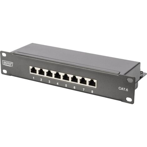 Panneau de brassage 8 ports Digitus DN-91608S CAT 6 1 UH Y134881 (1/5)