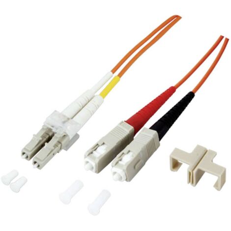 Câble de raccordement FO EFB Elektronik O0314.1 [1x LC mâle - 1x SC mâle] 50/125 µ Multimode OM3 1.00 m (1/2)