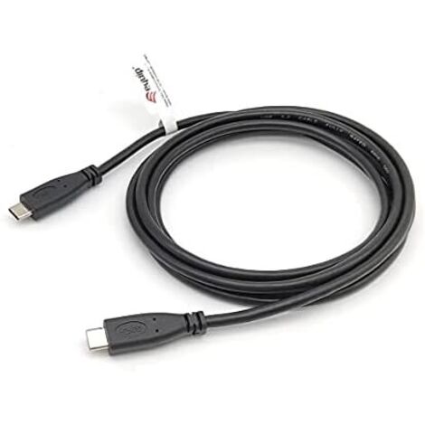 Câble 2.0 usb-c mâle usb-c mâle 2m transfert 480mbps couleur noir (1/2)