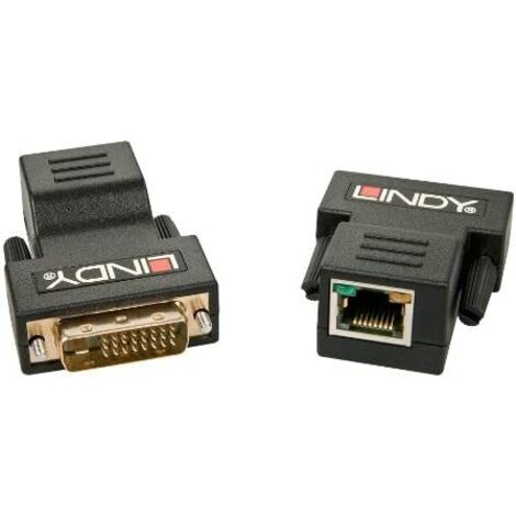 Câbles et adaptateurs audio vidéo LINDY DVI Cat.5/6 Extender 50m/70m. DVI-D over RJ45 UTP/STP 1920x1200 up to 50m (1/4)