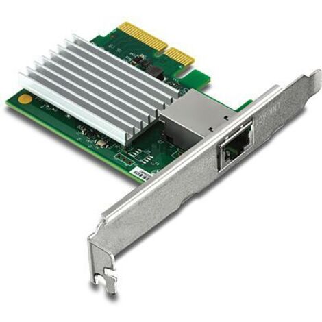 TRENDnet TEG-10GECTX Carte réseau Interne Ethernet 10000 Mbit/s Vert, Gris One Size (1/4)
