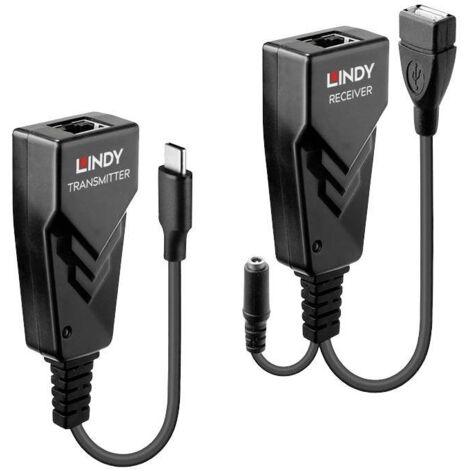 LINDY 100m USB 2.0 Typ C Cat.6 Extender (1/4)