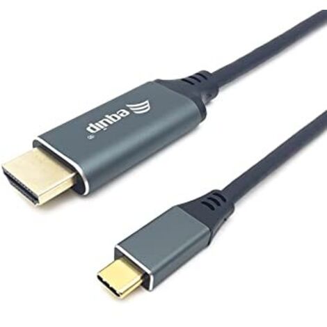 Equip 133415 adaptateur de câble vidéo 1 m USB Type C HDMI Type A (Standard) Noir, Gris (1/5)
