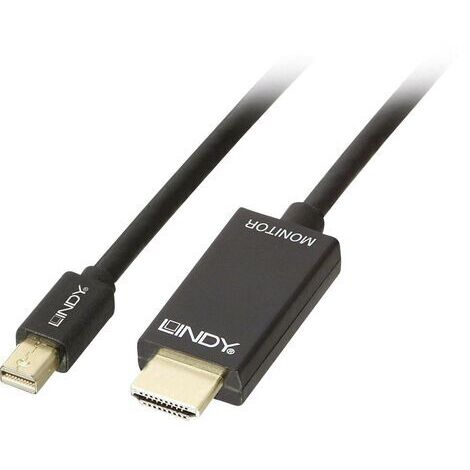 Câbles et adaptateurs audio vidéo LINDY Câble Mini DisplayPort vers HDMI 4K30 DP:passif 3m (1/5)