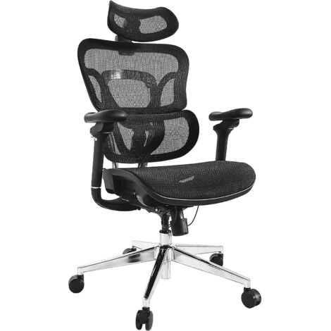 Equip 651051 Chaise de bureau noire ergonomique (1/3)
