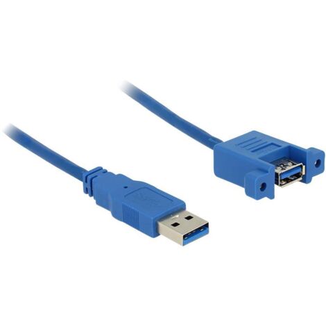 Delock Câble USB USB 3.2 Gen1 USB-A mâle, USB-A femelle 1.00 m bleu 85112 (1/2)