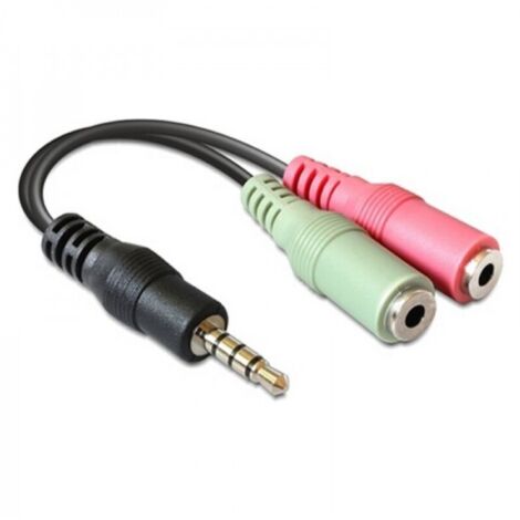 DeLOCK Adaptateur Audio 3,5mm 4pin - 2x 3,5mm stereo pièce (65344) (1/3)